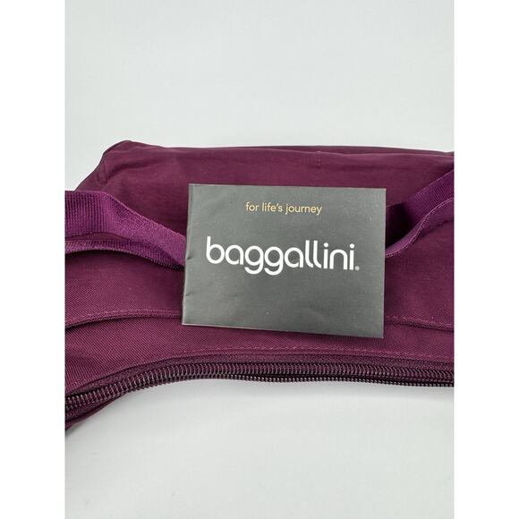 Baggallini Everyday Crossbody Bag Small Hobo Nylon Plum Purple Travel Purse - Picture 10 of 13